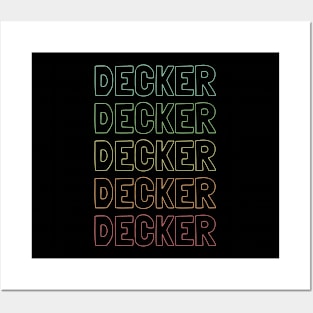 Decker Name Pattern Posters and Art